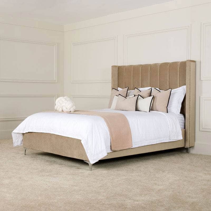 Furniture  -  Panther King Size Bedframe Taupe  -  60006494