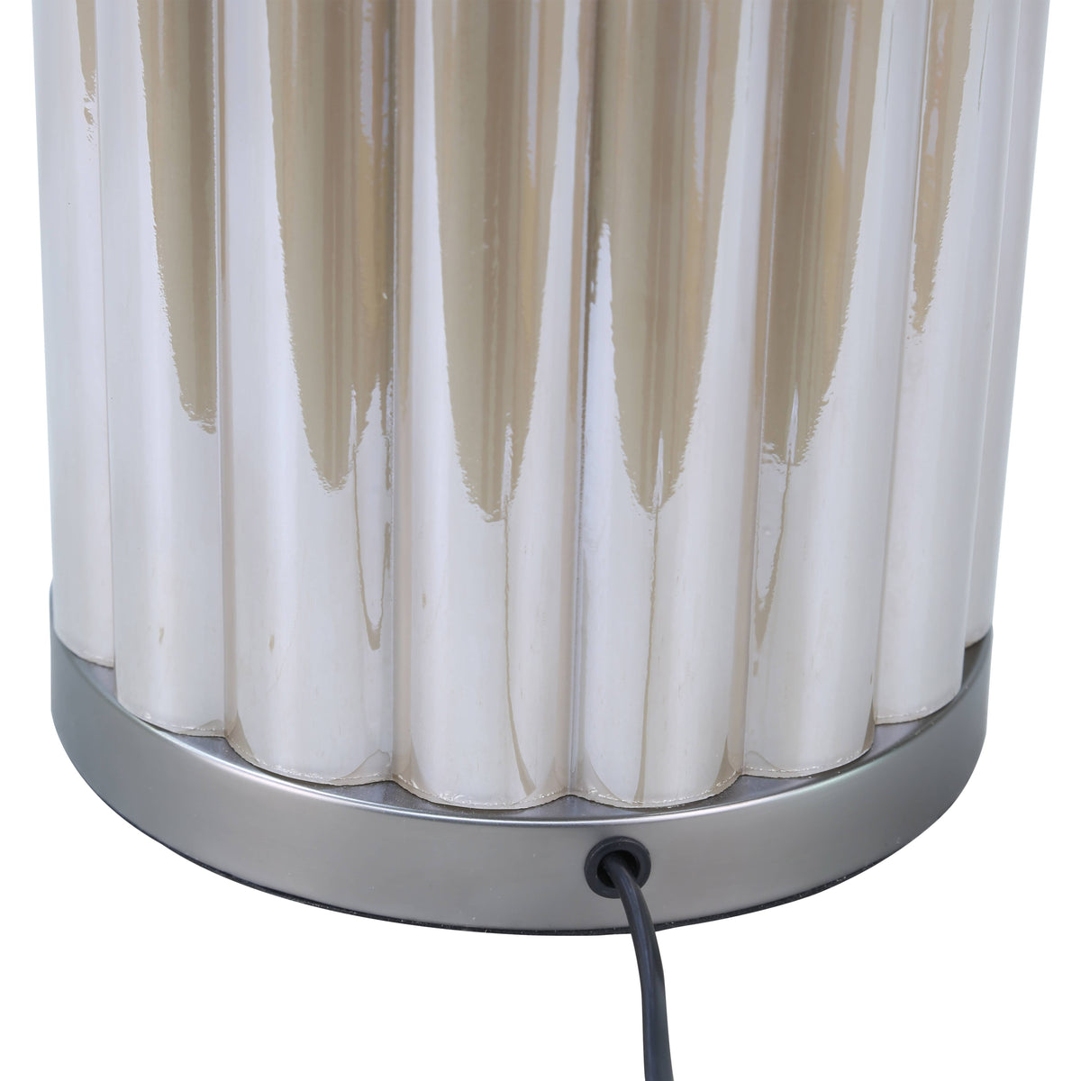 Lights  -  DS Pearl & Taupe Glass Table Lamp  -  60484434