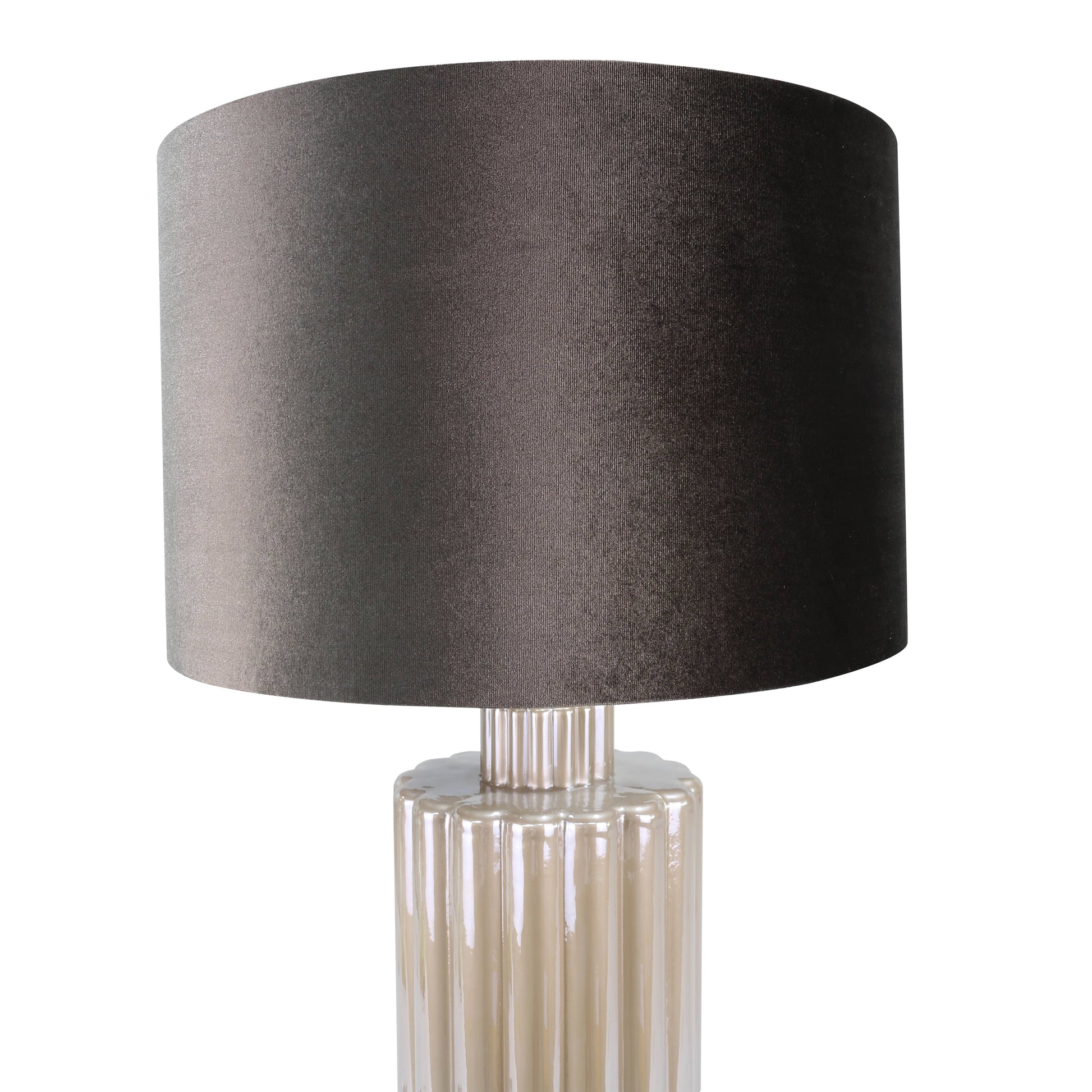 Lights  -  DS Pearl & Taupe Glass Table Lamp  -  60484434