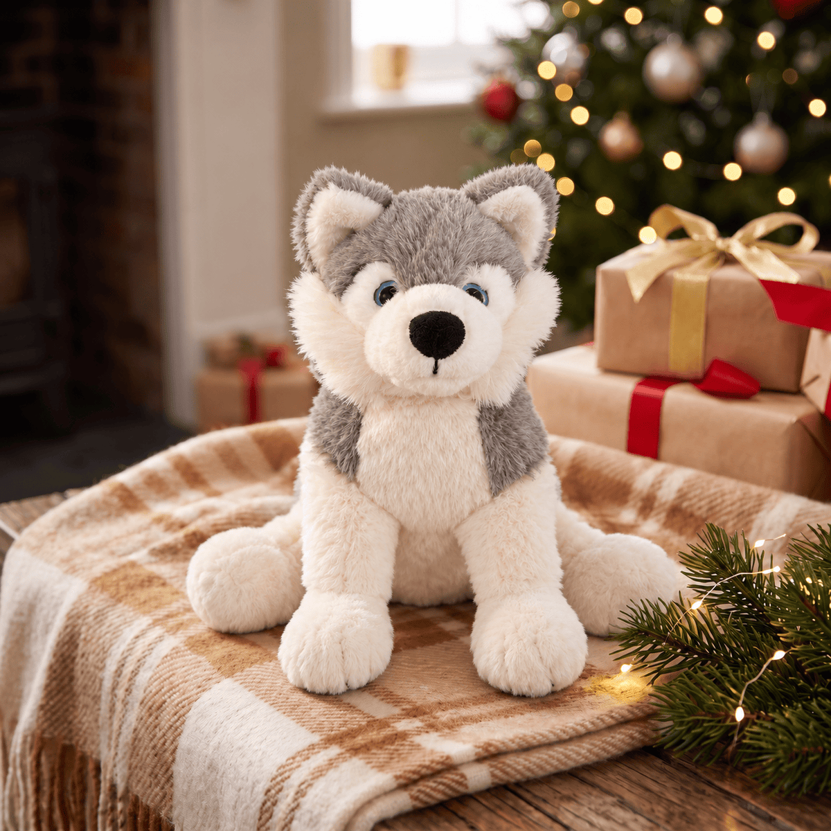 Christmas  -  Plush Grey Husky - 22cm  -  60486117