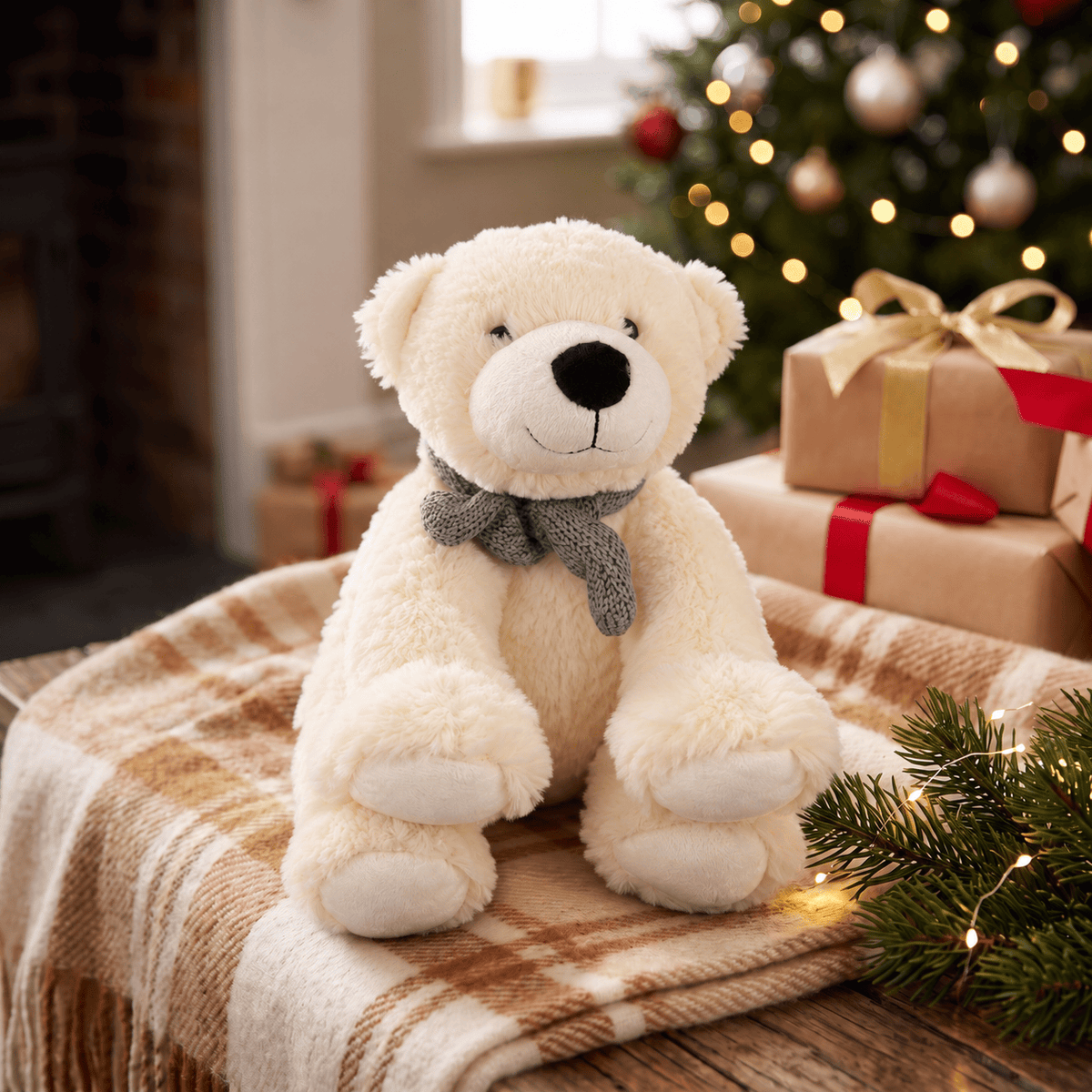 Christmas  -  Plush Polar Bear - 25cm  -  60486118