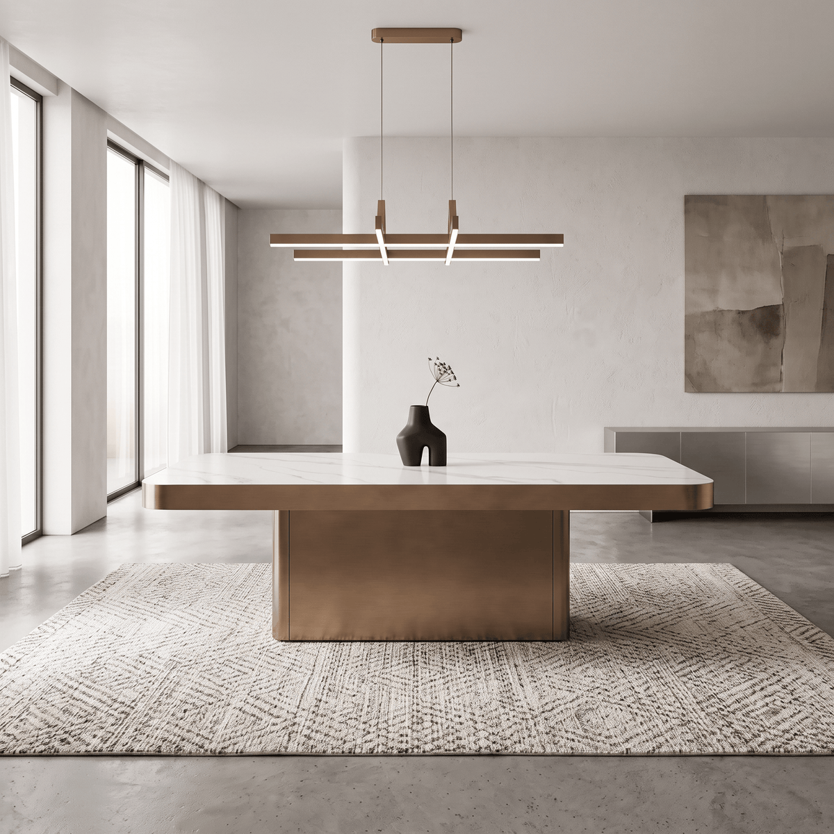 Furniture  -  Poppy Dining Table - Bronze  -  60487300