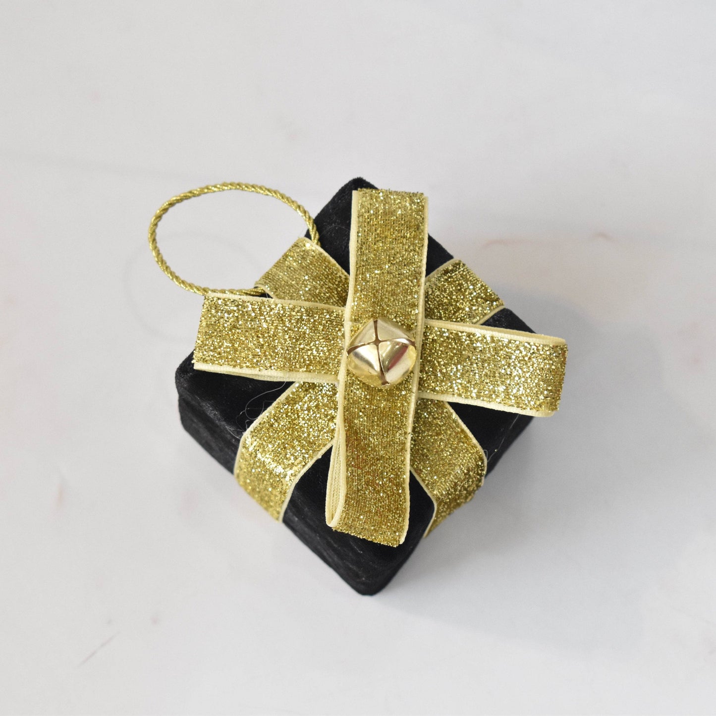 Christmas  -  Black Velvet Parcel Christmas Decoration - 10cm  -  60484093