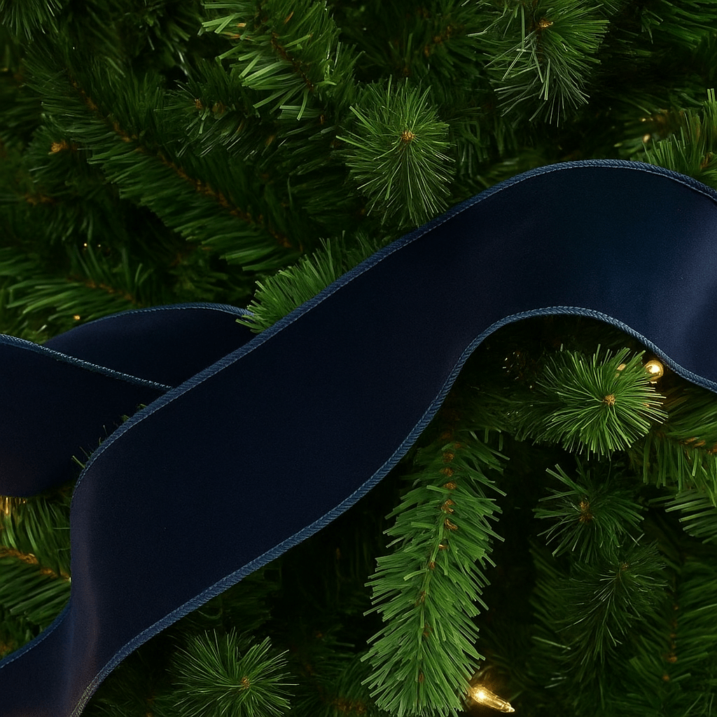 Christmas  -  Navy Velvet Ribbon - 63mm x 10 yards  -  60014171