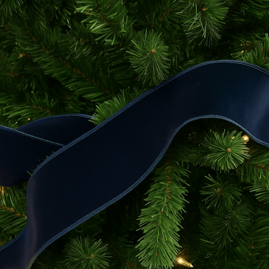 Christmas  -  Navy Velvet Ribbon - 63mm x 10 yards  -  60014171