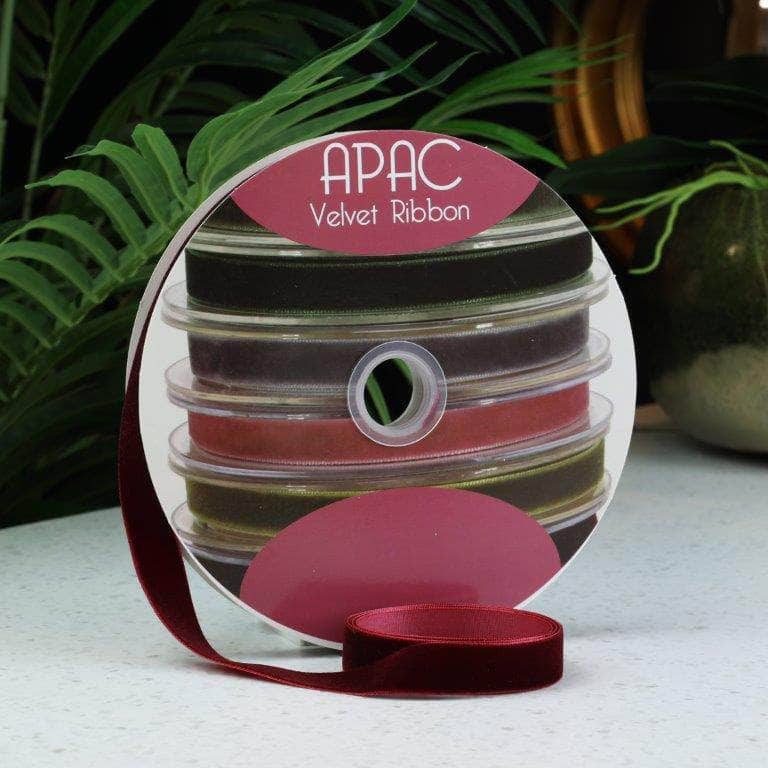 Christmas  -  Burgundy Velvet Ribbon - 15mm x 20m  -  60014172