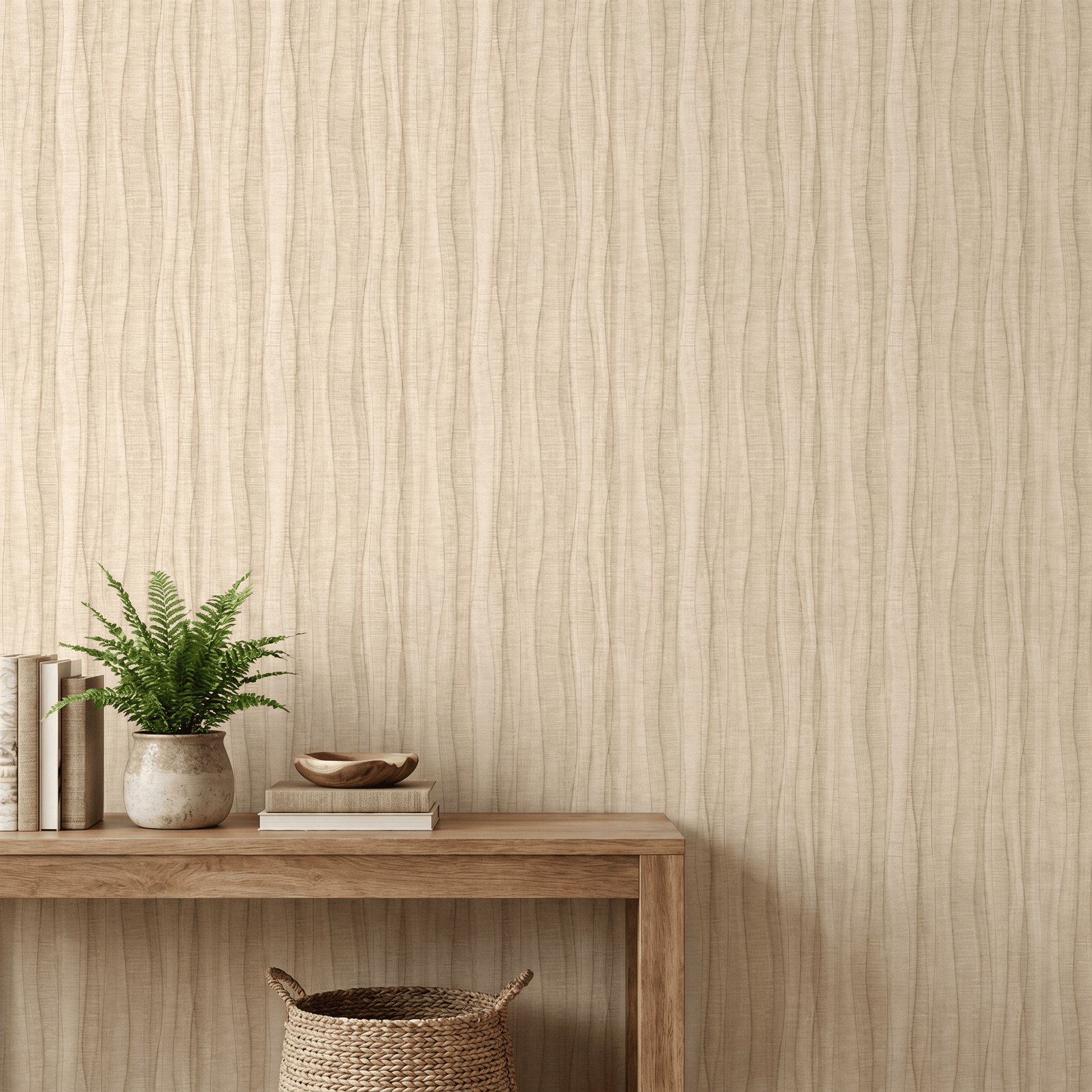 Wallpaper  -  Rasch Sofia Stripe Caramel Wallpaper - 400808  -  60486535