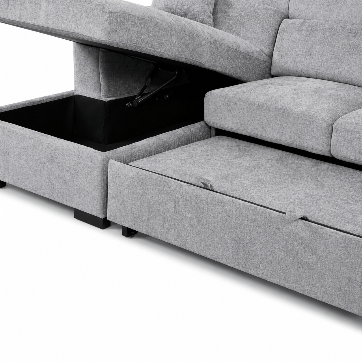 Furniture  -  Raya LHF Chaise Sofa Bed - Grey  -  60486615