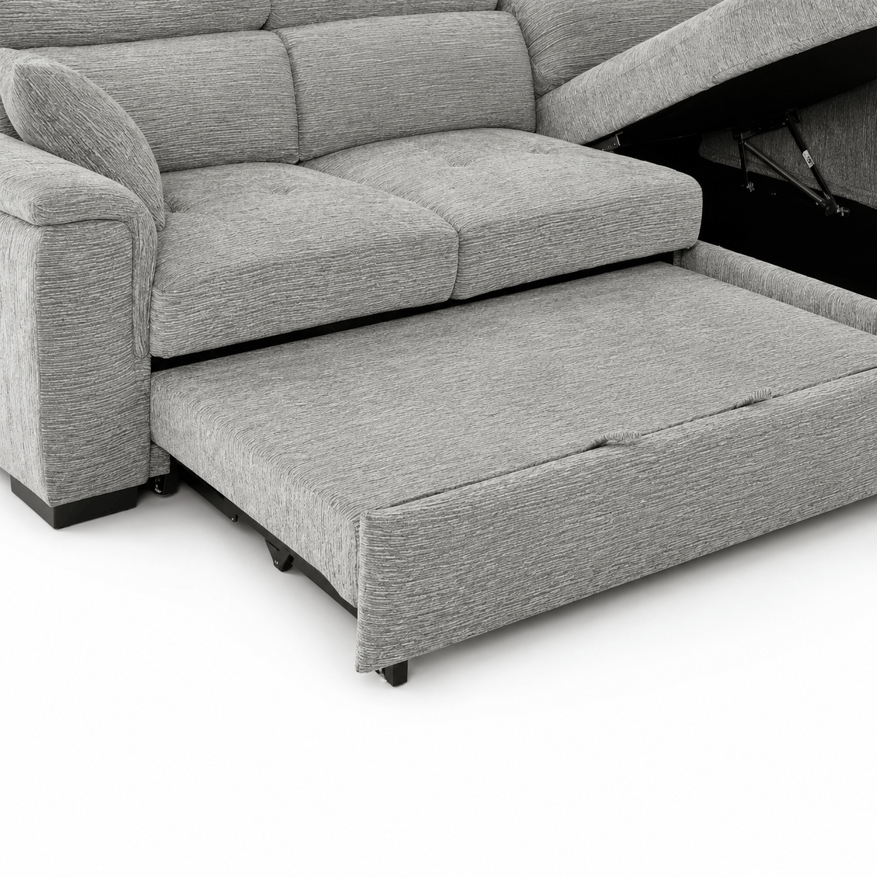 Furniture  -  Raya RHF Chaise Sofa Bed - Grey  -  60486575