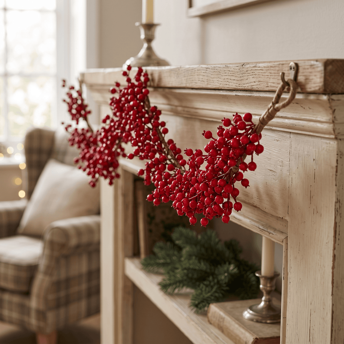 Christmas  -  Red Berry Garland - 150cm  -  60486352