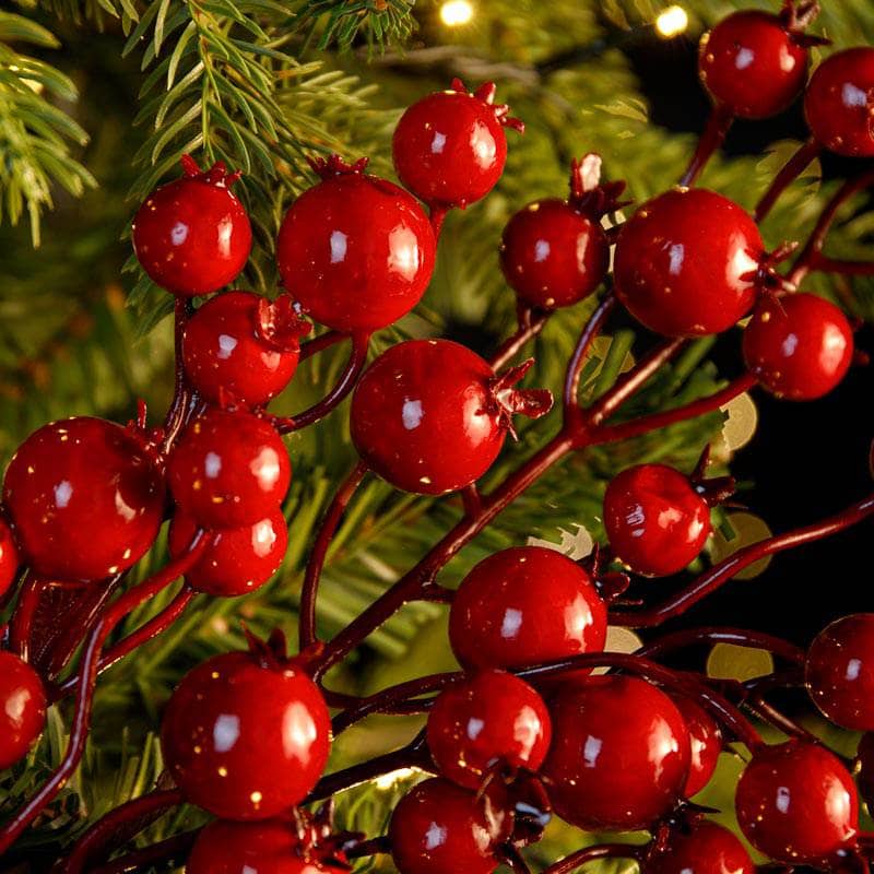 Christmas  -  Red Cranberry Christmas Pick - 45cm  -  60000926