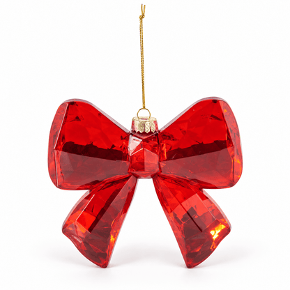 Christmas  -  Red Diamond Bow Hanging Decoration - ?cm  -  60487824
