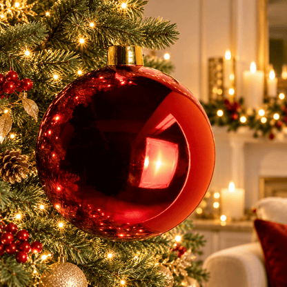 Christmas  -  Red Shiny XL Bauble - 25cm  -  60011119