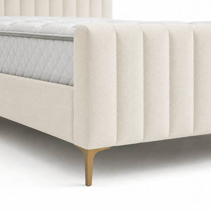 Furniture  -  Reece King Size Bedframe - Cream  -  60487293