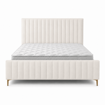 Furniture  -  Reece King Size Bedframe - Cream  -  60487293