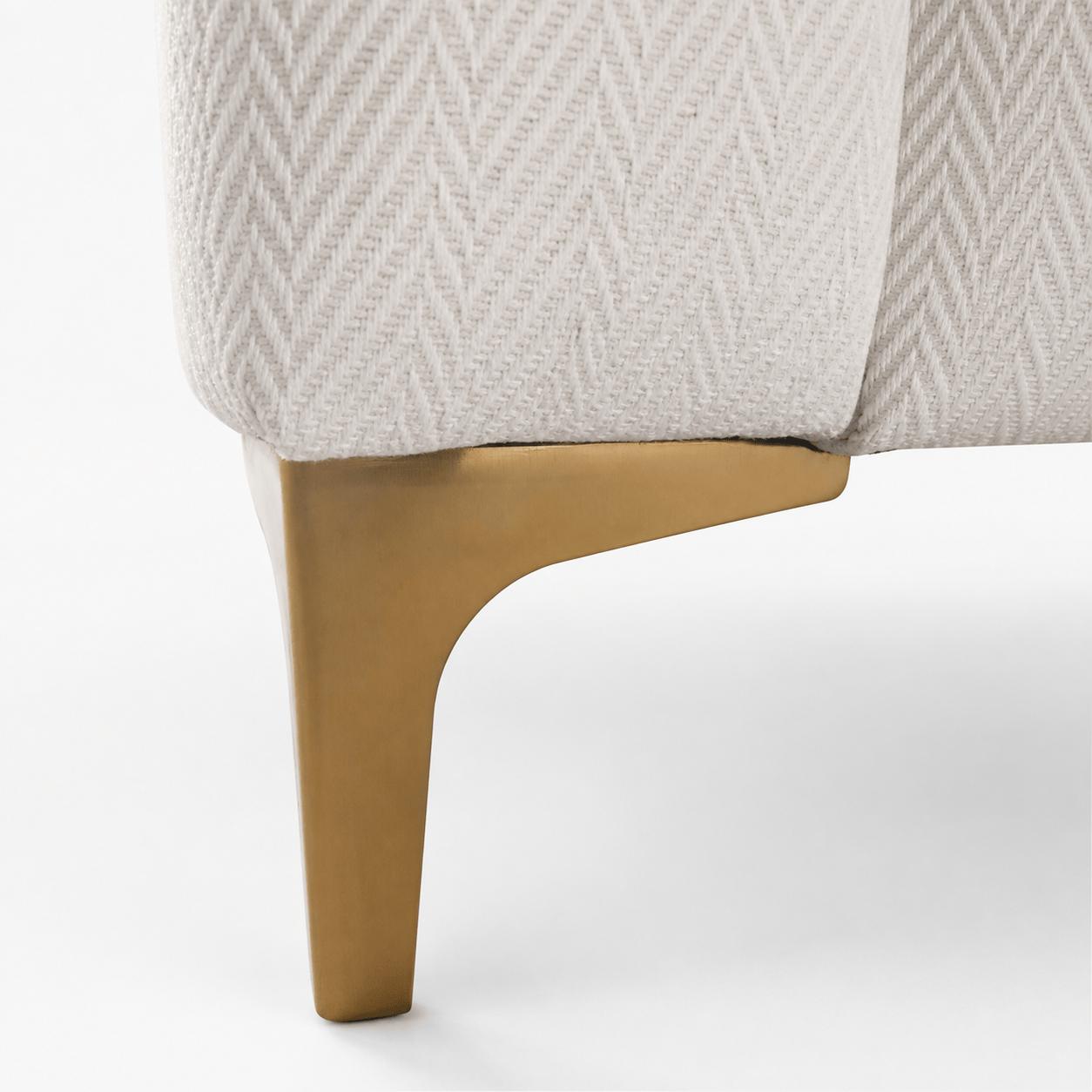 Furniture  -  Reece King Size Bedframe - Cream  -  60487293