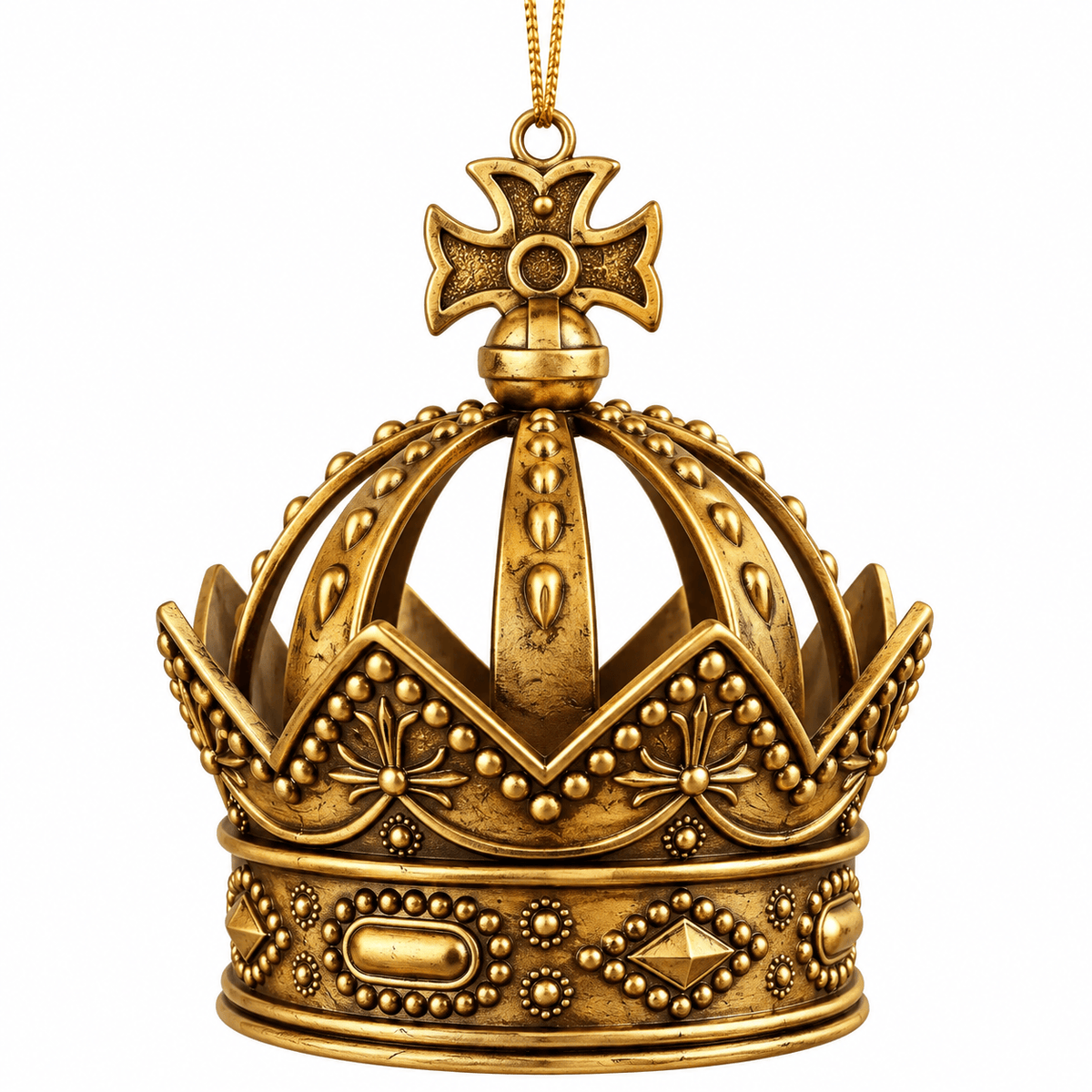 Christmas  -  Regal Crown Tree Ornament – Copper Gold – 15cm  -  60486206