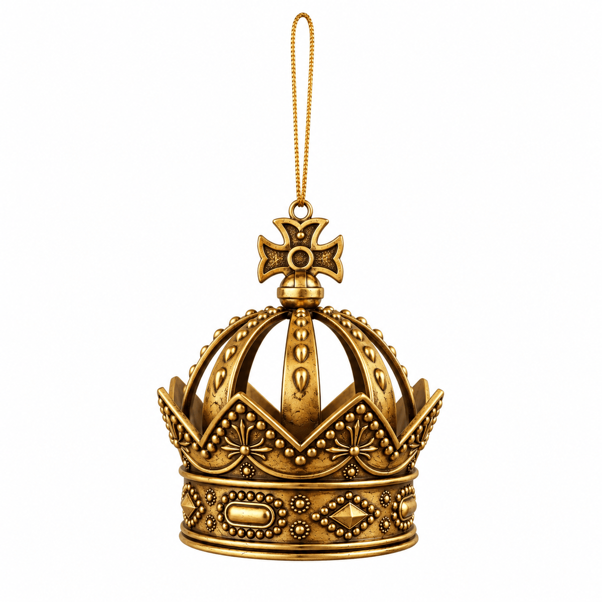Christmas  -  Regal Crown Tree Ornament – Copper Gold – 15cm  -  60486206