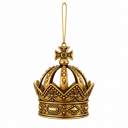 Christmas  -  Regal Crown Tree Ornament – Copper Gold – 15cm  -  60486206