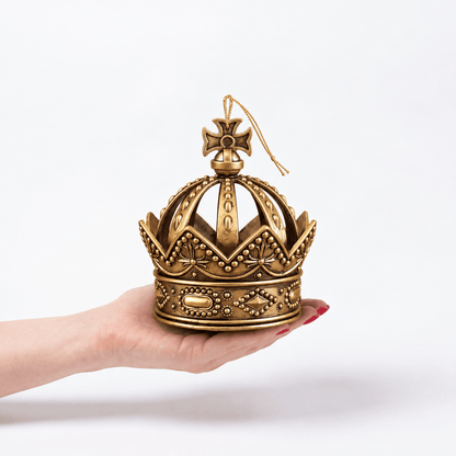 Christmas  -  Regal Crown Tree Ornament – Copper Gold – 15cm  -  60486206