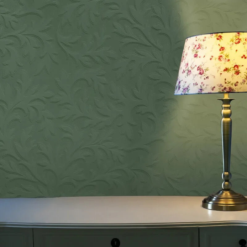 Wallpaper  -  Retford Anaglypta Textured Vinyl High Leaf Wallpaper - RD80026  -  60487256