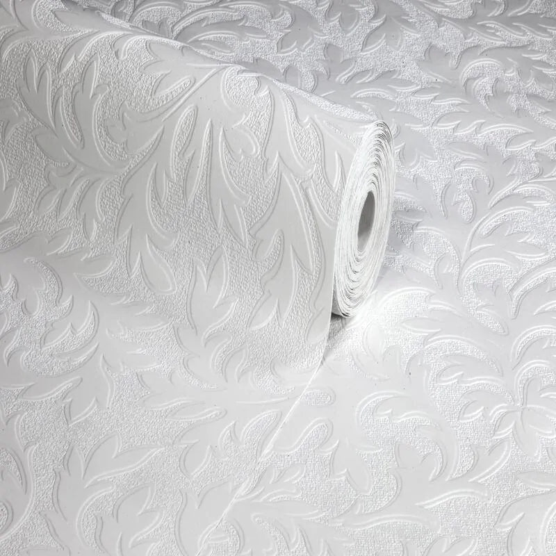 Wallpaper  -  Retford Anaglypta Textured Vinyl High Leaf Wallpaper - RD80026  -  60487256