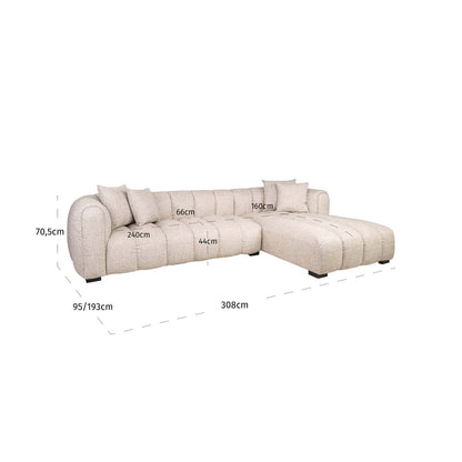 Furniture  -  Richmond Novaro RHF Chaise - Cream Tweed (Special Order)  -  60487277