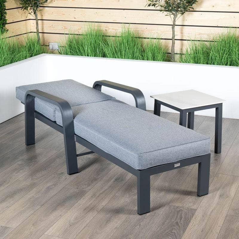 Gardening  -  Rio Sun Lounger With Side Table  -  60010186