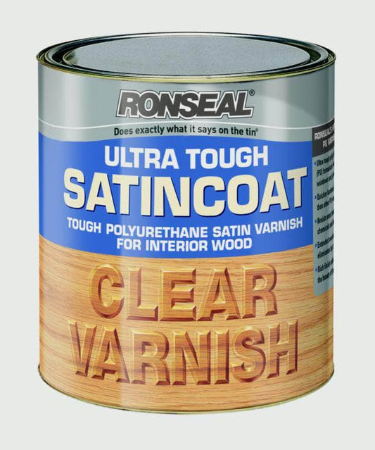  - Ronseal Ultra Tough Varnish Satin Coat - 250ml  -  00514750