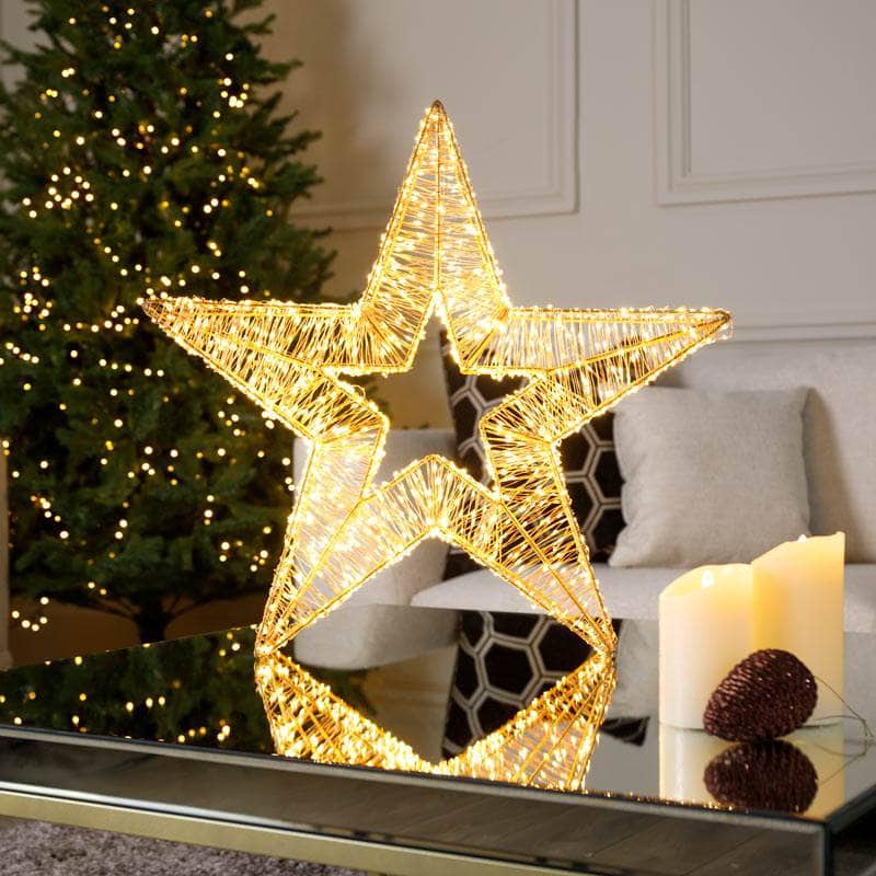 Christmas  -  Rose Gold LED Warm White Star - 60cm  -  60008384
