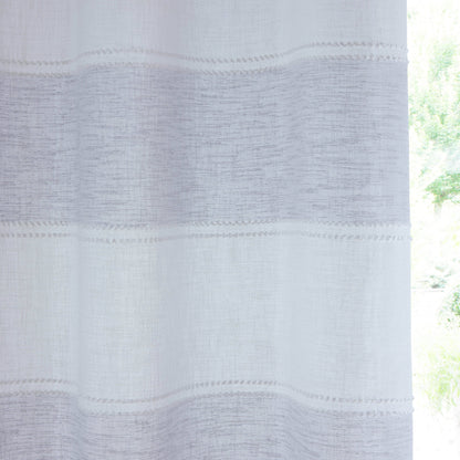 Homeware  -  Santorini Grey Curtain Panel - 55" x 54"  -  60009106