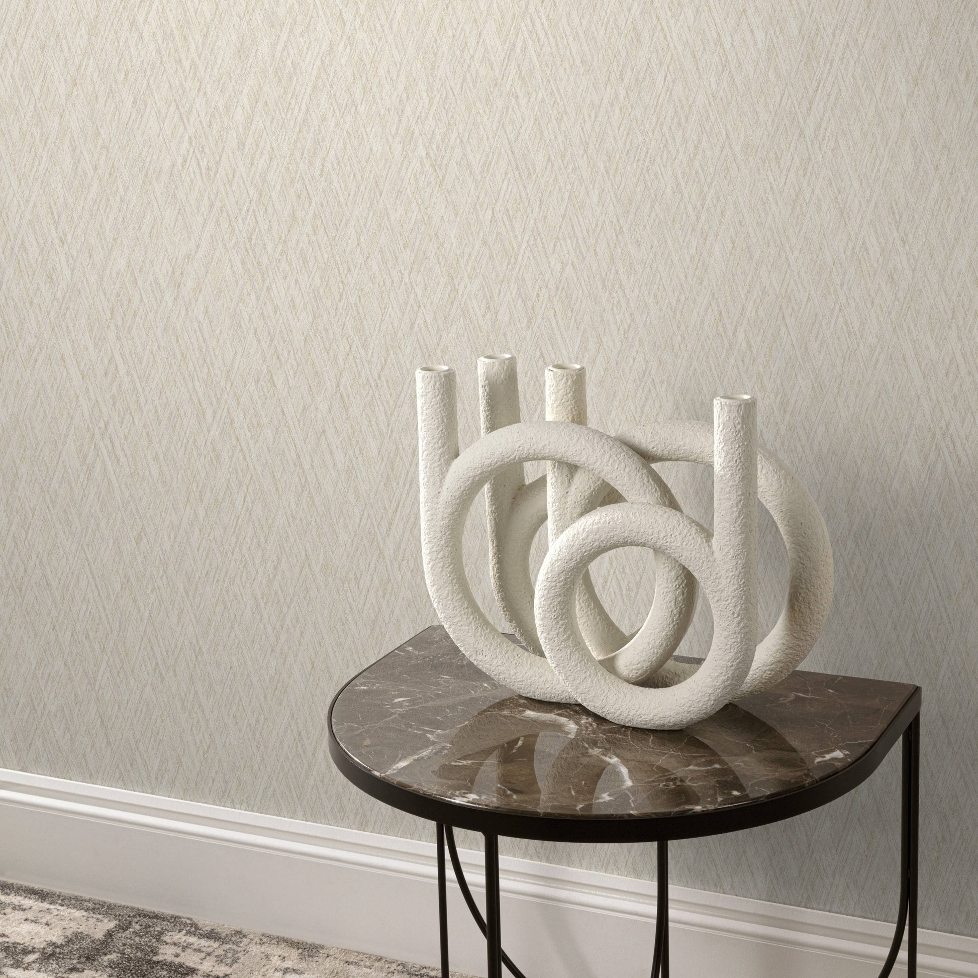 Safia Beige Geometric Wallpaper VE1003 textured neutral woven effect wall design