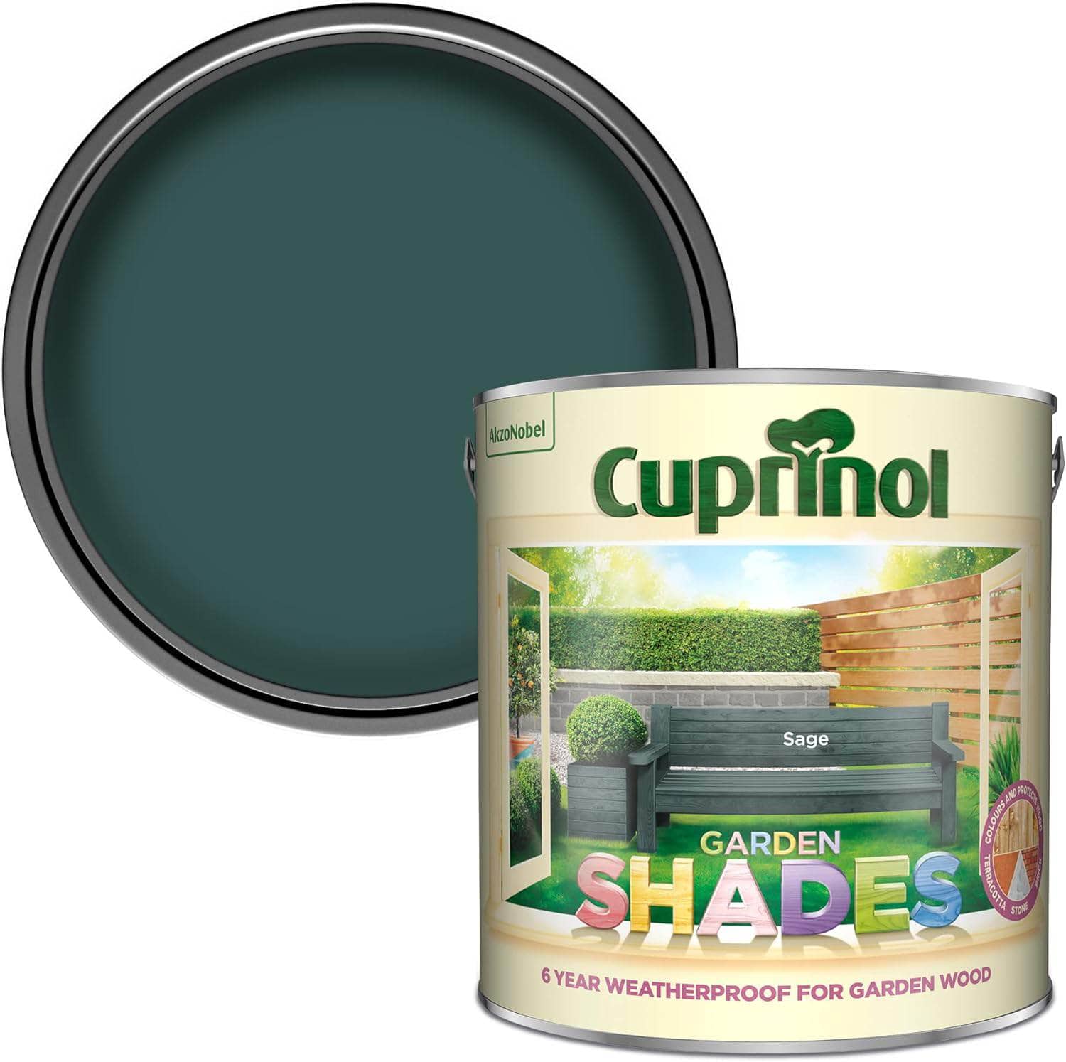 Paint  -  Cuprinol Garden Shades 2.5L Sage  -  00507967