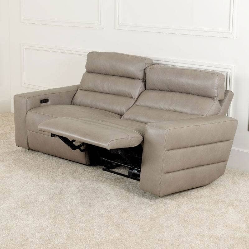 Furniture  -  Salerno 3 Seater Power Sofa - Taupe  -  60010299