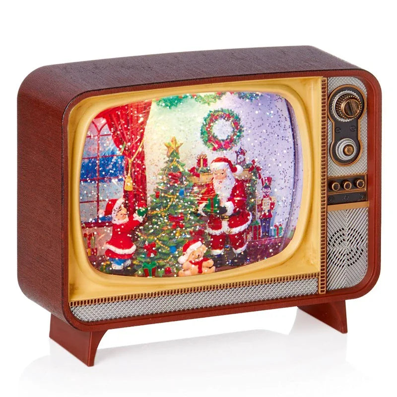 Christmas  -  Santa & Child TV Water Spinner - 21cm  -  60487751