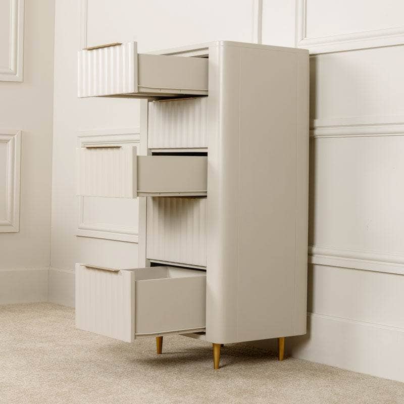 Homeware  -  Sicily 5 Draw Tall Chest - Off-White  -  60008972