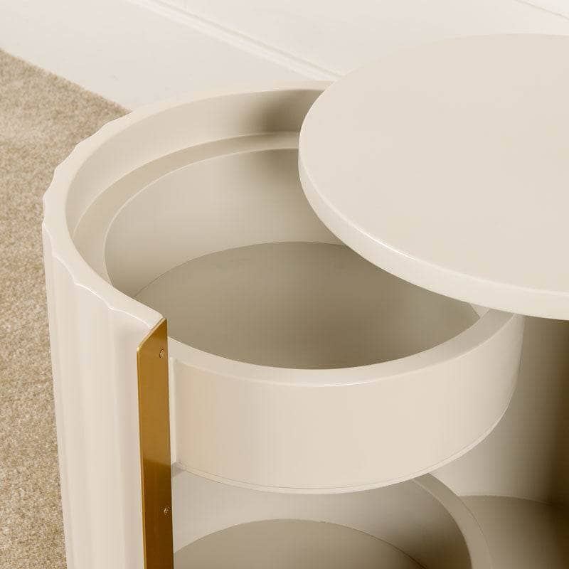Furniture  -  Sicily Bedside Table - Off White  -  60008974