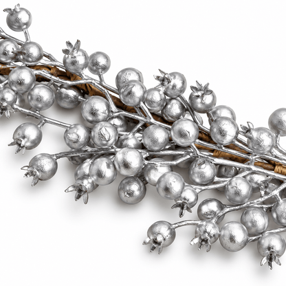 Christmas  -  Silver Berry Garland - 150cm  -  60486350
