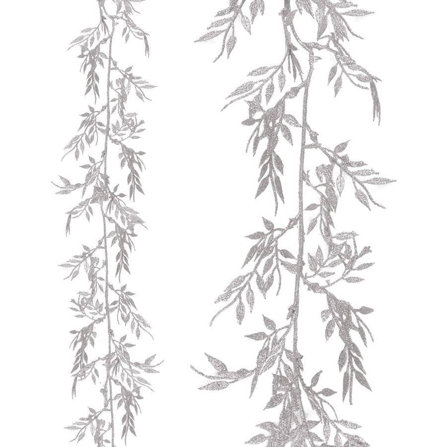 Silver Fine Leaf Garland - 1.8m -  60008818