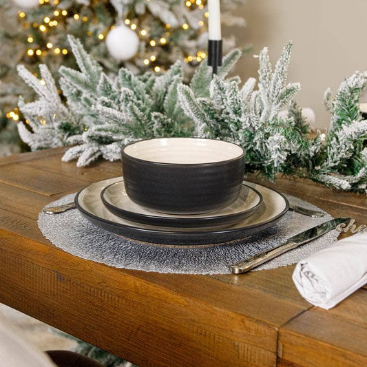Christmas  -  Silver Round Placemat - 38cm  -  60008482