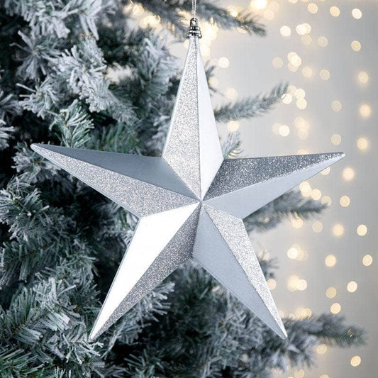 Christmas  -  Silver Star Christmas Decoration - 12"  -  60006808