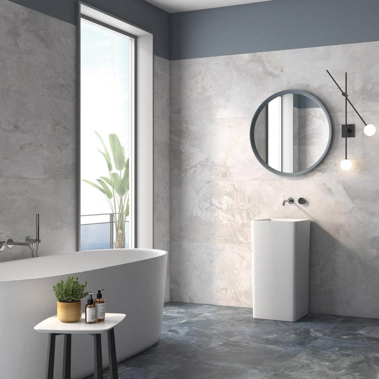 Tiles -  Slate Way Pearl Tiles - 60 x 60cm  -  60006889