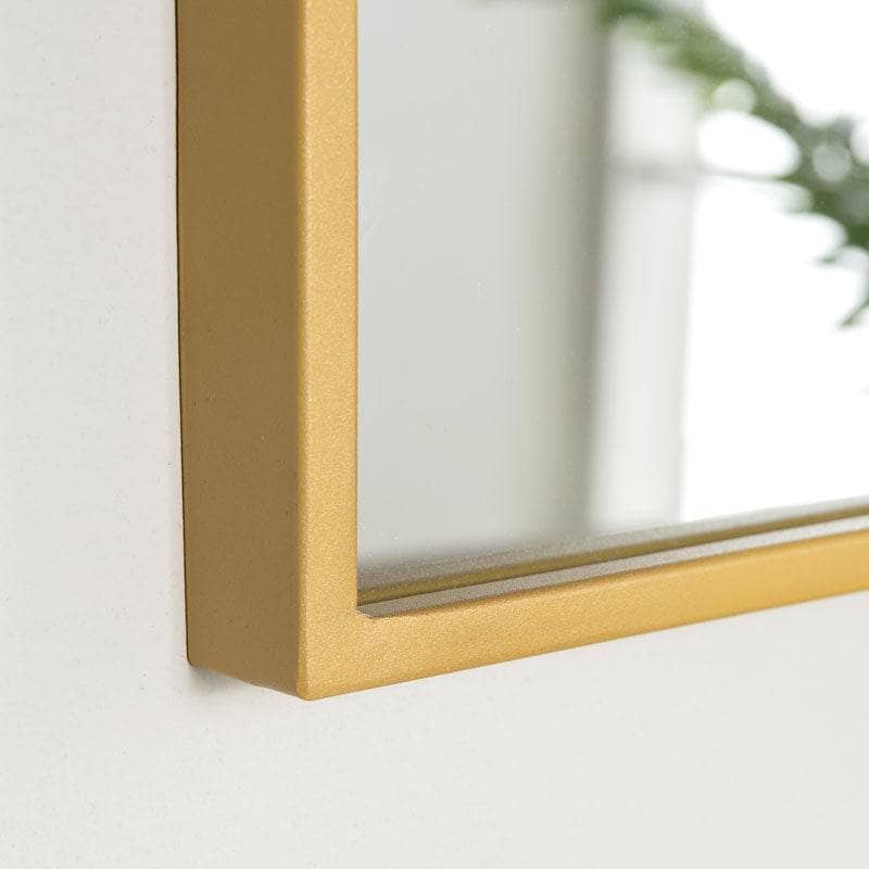  -  Small Squared Window Mirror - Gold  -  60008289