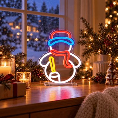 Christmas  -  Snowman Tabletop Neon Sign - 25cm  -  60484035