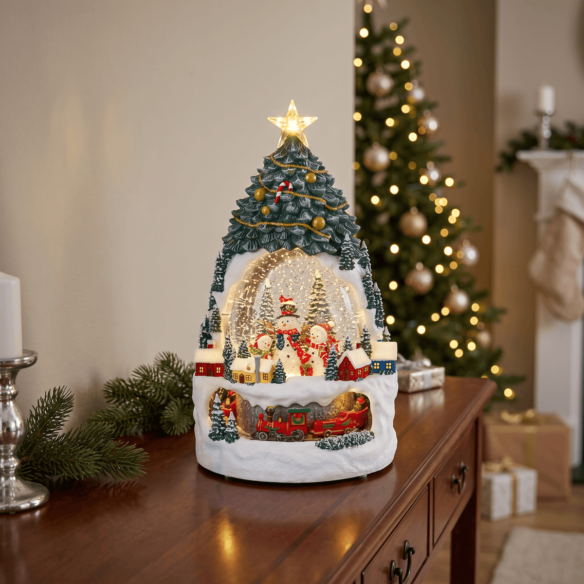 Christmas  -  Snowman Winter Village Water Spinner - 31cm  -  60487752