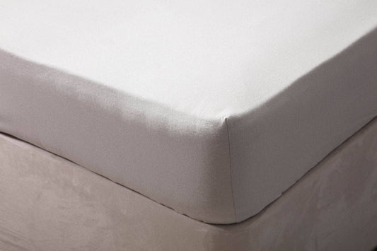 Homeware  -  Grey Brushed Cotton Fitted Sheet - Multiple Sizes  - 