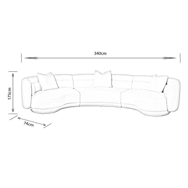 Furniture  -  Sofia Curved Sofa -  -  60009296