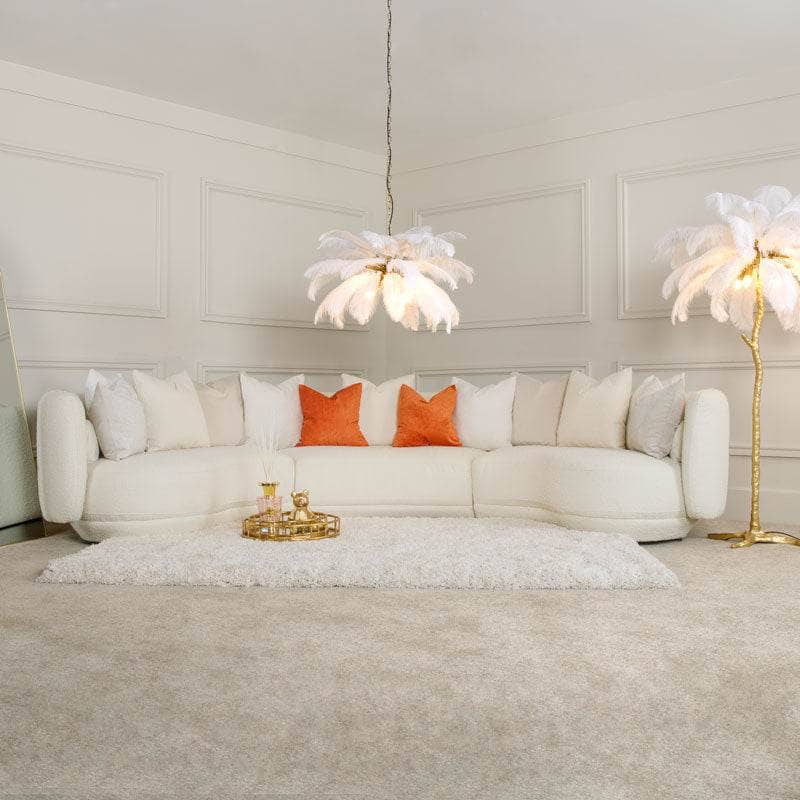 Furniture  -  Sofia Curved Sofa - Natural  -  60009296
