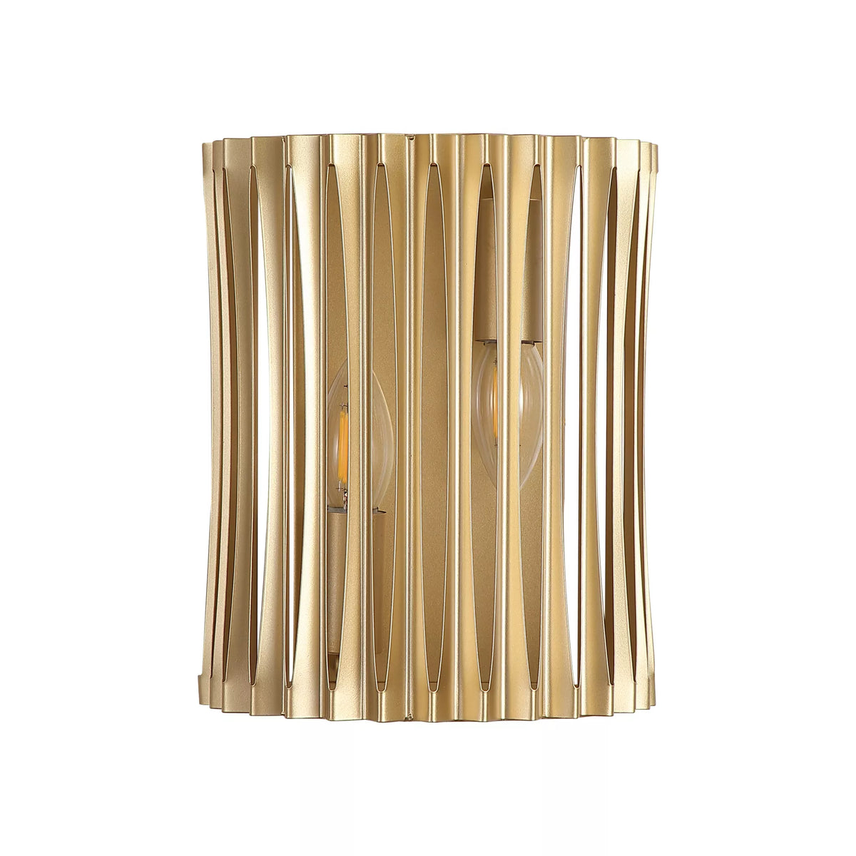Split 2 Light Wall Light - Gold