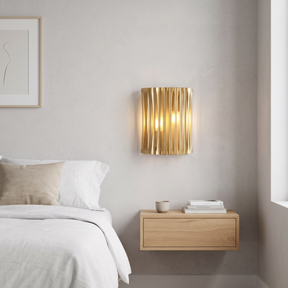 Split 2 Light Wall Light - Gold